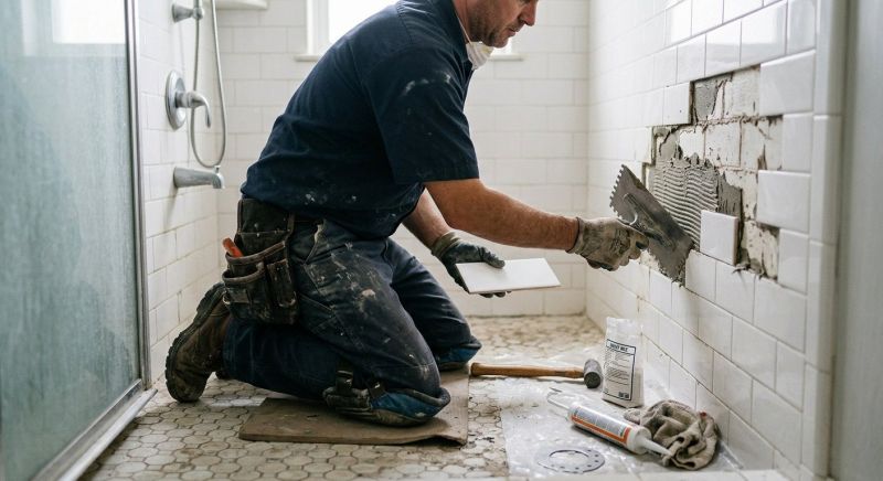 Bathroom Tile Repair project example