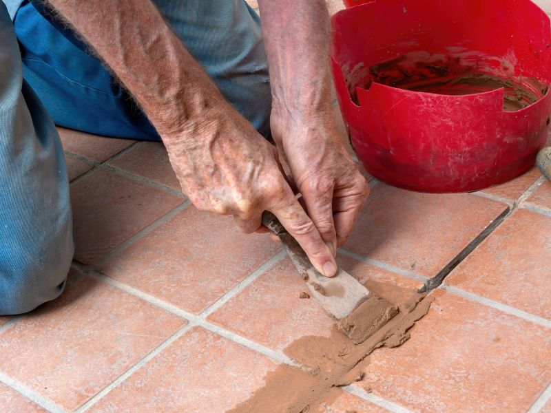 Outdoor Tile Repair in Summer